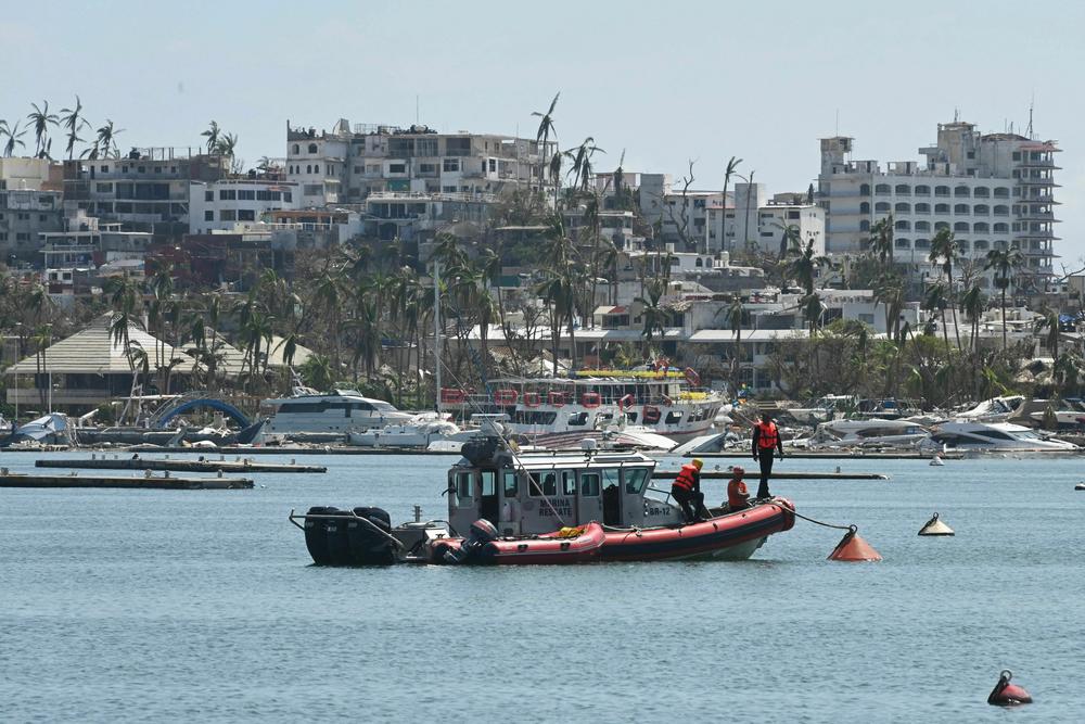 <strong>Oct. 30:</strong> Members of the Secretary of the Navy carry out search and rescue activities to find missing persons reported after the passage of Hurricane Otis in Acapulco, Guerrero state, Mexico.