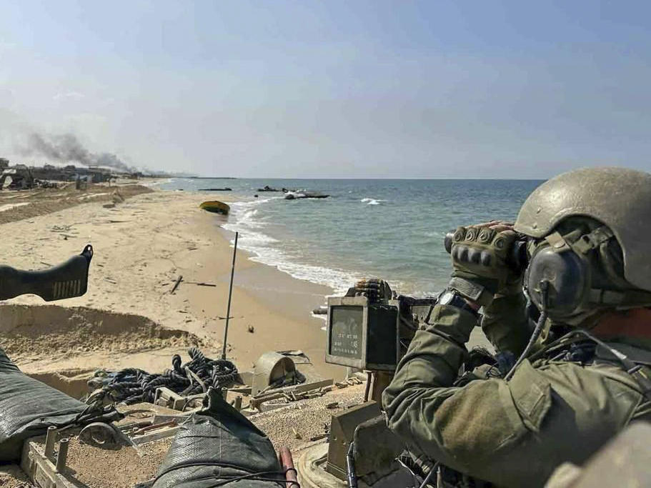 Israeli soldiers operating inside of Gaza on Nov. 5. Israeli forces have pushed into Gaza along the coast, near Gaza City's only desalination plant.