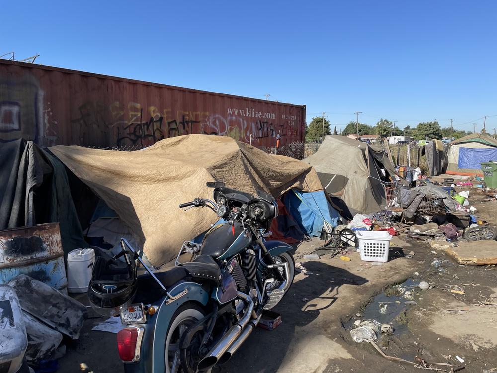 A homeless encampment known as 