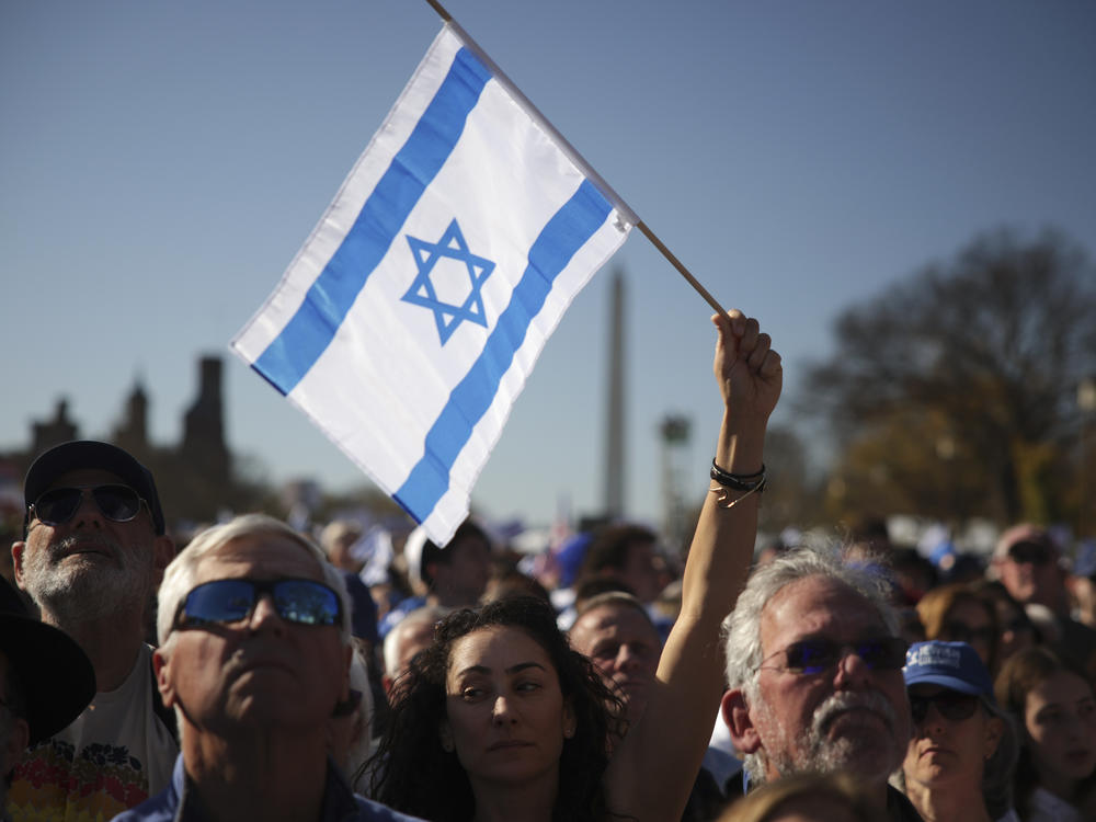 Thousands of people attend the March for Israel on the National Mall on Nov. 14.