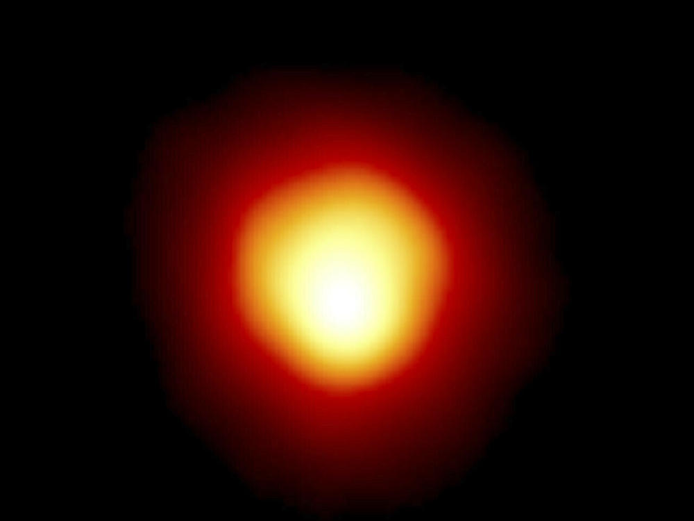 This image made with the Hubble Space Telescope and released by NASA on Aug. 10, 2020, shows the star Alpha Orionis, or Betelgeuse, a red supergiant that is about 700 million light years from Earth.