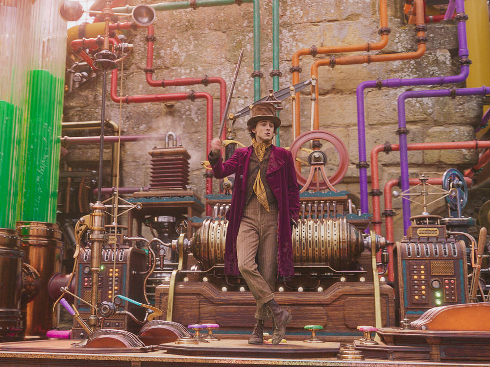 Timothée Chalamet stars as the iconic candyman in the new musical film <em>Wonka.</em>