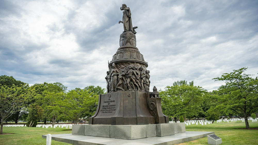 The Confederate Memorial in Section 16 of Arlington National Cemetery, in Arlington, Va., is slated to be removed.