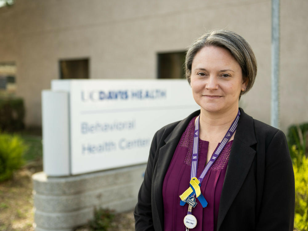 Dr. Tara Neindam at the UC Davis Behavioral Health Center in Sacramento on Feb. 7, 2023. Dr. Niendam is a licensed clinical psychologist with training in assessment and treatment of youth at risk for, or in the early stages of, psychosis.