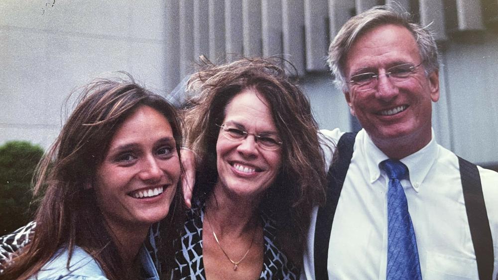 NPR's Rachel Martin with with her parents at her grad school graduation in the spring of 2004.