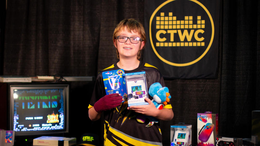 Willis Gibson at the 2023 Classic Tetris World Championship