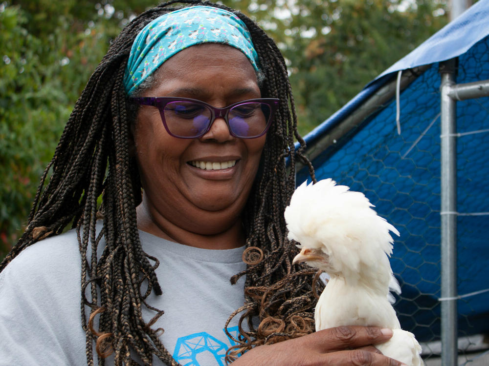Sharifa Tomlinson runs Arrowrock Farm in Riverside, Ohio, where she sells her chickens to a U.S. Agriculture Department-funded program that processes them for food banks. She wants to help other Black farmers tap into the department's programs.