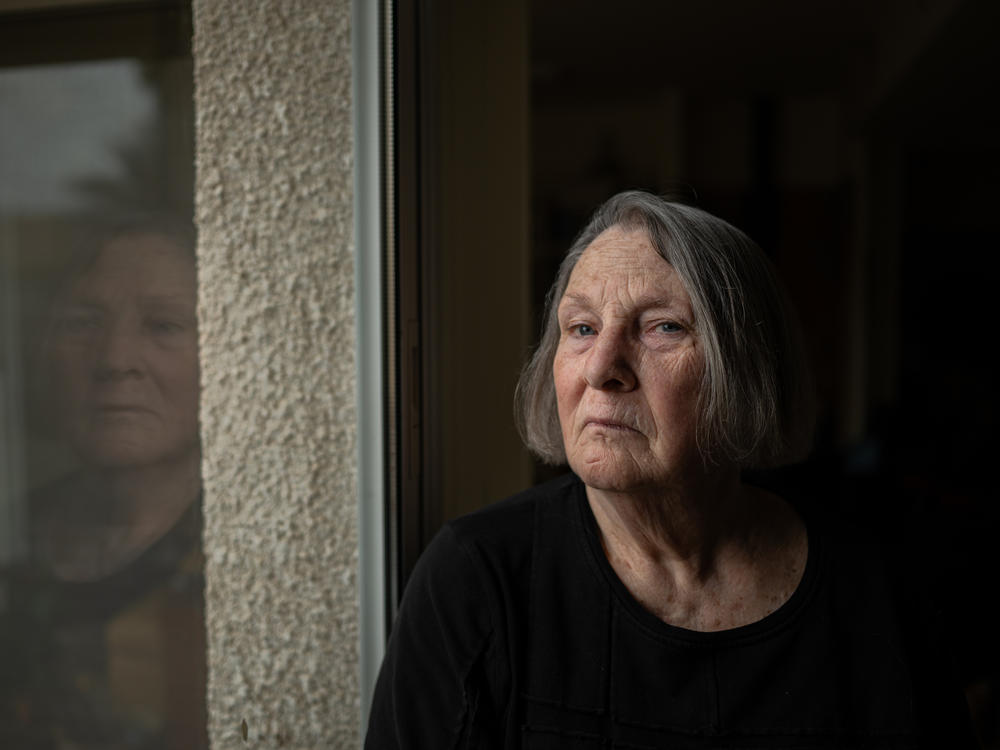 Carol Troen at her home in Omer, Israel. Her daughter and son-in-law, Deborah and Shlomi Mathias, were killed in the Hamas attack on October 7.