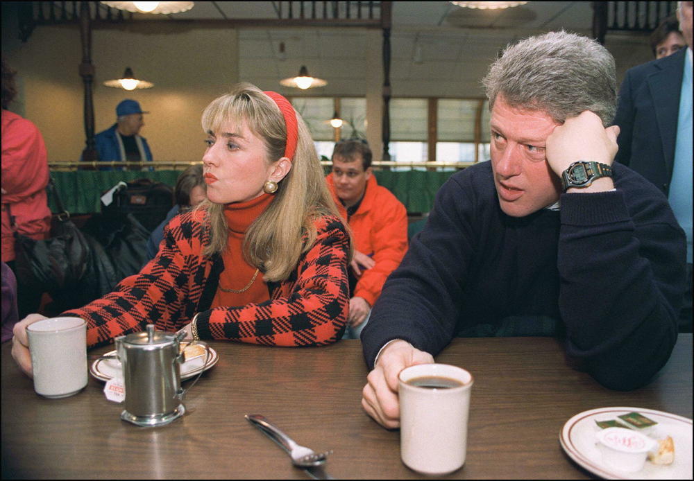 Hillary Clinton with Bill Clinton in Bedford, N.H., in 1992 when Bill Clinton was running for president. His better-than-expected finish catapulted him to the Democratic nomination.