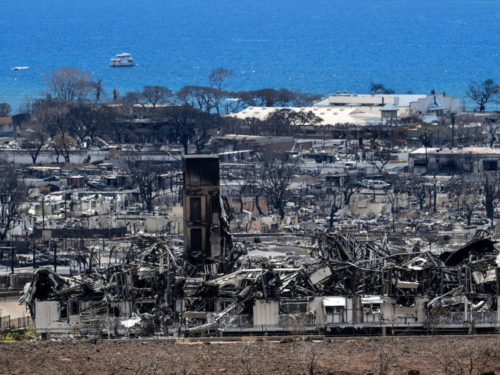 This is the aftermath of the Aug. 8 wildfire in Lahaina that killed 100 people, and displaced thousands more who lost homes and businesses in the historic town.