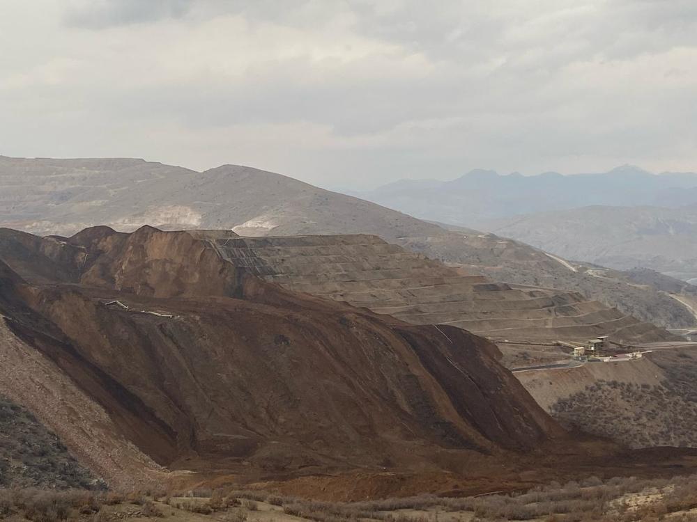 A view of the mountains surrounding the area where a landslide hit a gold mine in Ilic district of Erzincan province, in Turkey, on Tuesday.