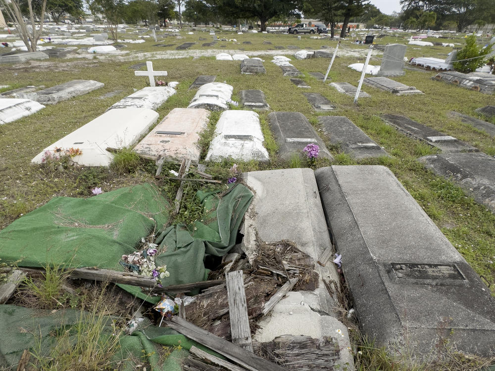 Parts of the Westview Community Cemetery are in disrepair. It is caught in a court battle over who should have control of the grounds.