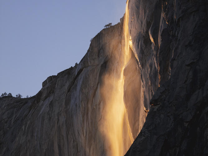Evan Russel's photo of Yosemite's firefall in late February.