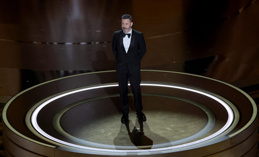 Jimmy Kimmel onstage at the 96th Annual Academy Awards.