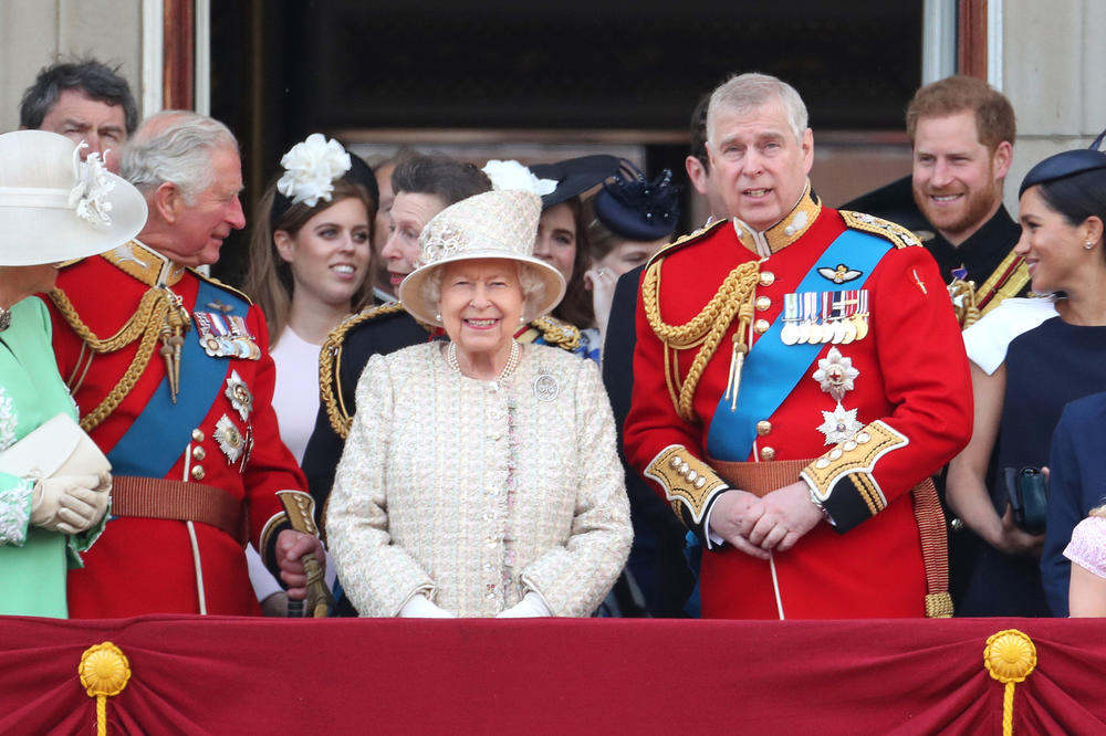 Queen Elizabeth II and Prince Andrew (right) in June 2019.
