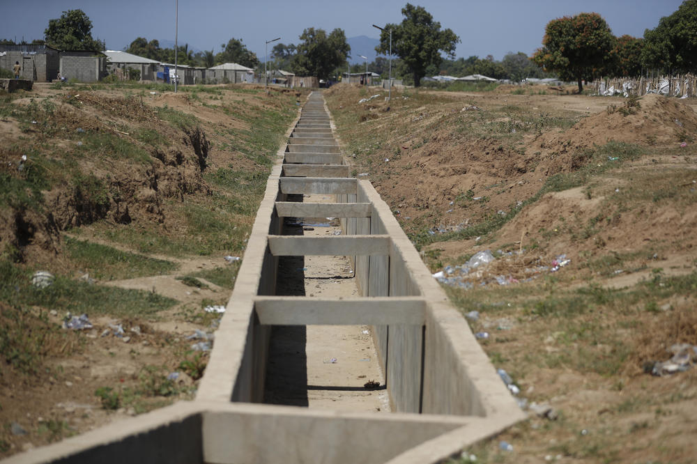 The canal near completion in the border city of Ouanaminthe, Haiti. The Dominican Republic protested over the project, which would divert water from a river shared by the neighboring countries.