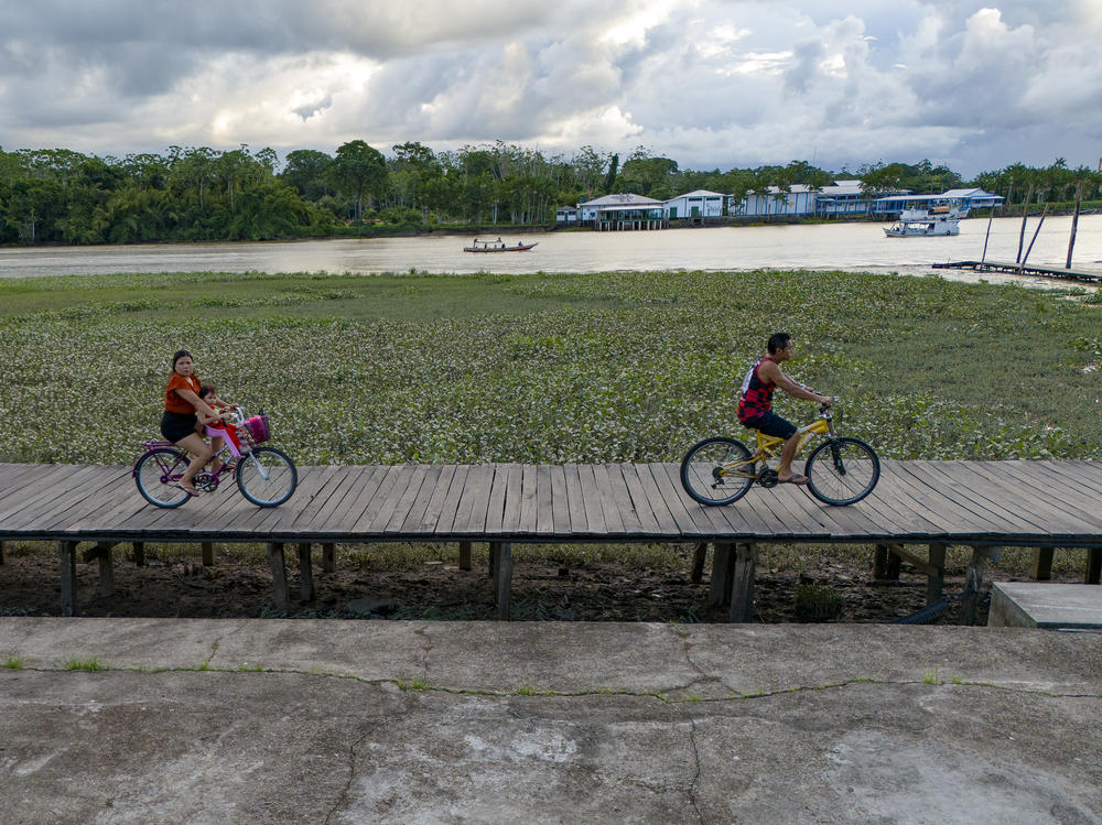 Riding bikes is one of the few ways to get around in Afuá.