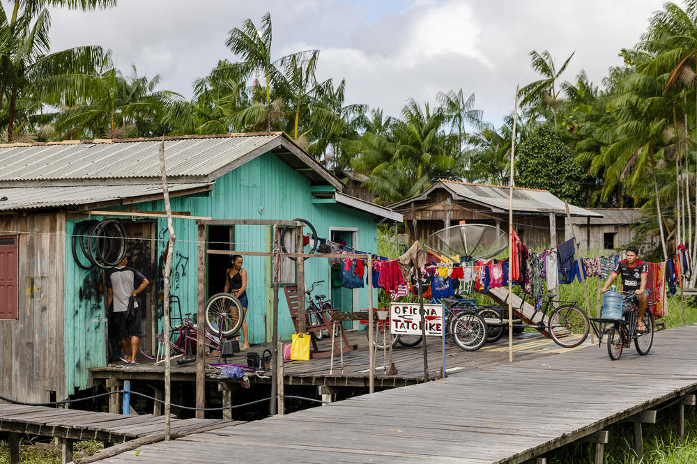 Cars and motorways had no place in this town of 38,000 people, much of which is built on stilts and sits above the chronically submersed floodplains of Marajó Island.