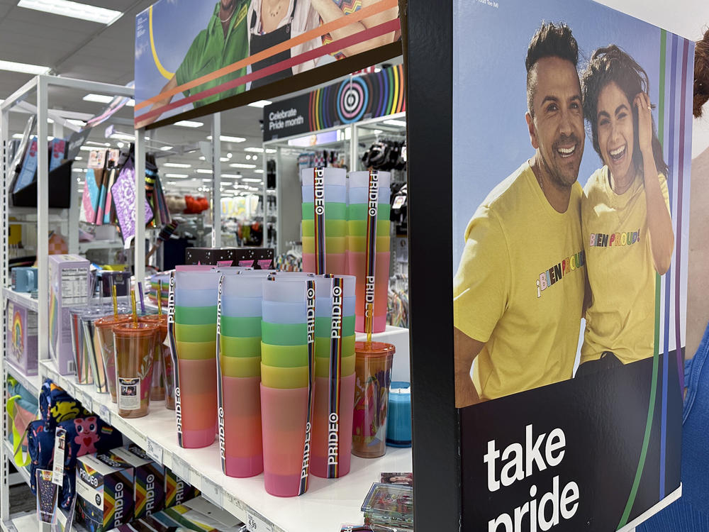 Target confirmed that it won't be carrying its LGBTQ+ merchandise for Pride month this June in some stores after the discount retailer received backlash last year. Here, Pride month merchandise is displayed at a Target store in Nashville, Tenn, in May 2023.