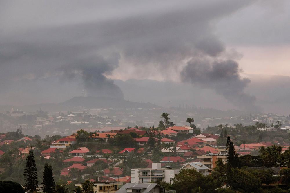 A view of New Caledonia's capital Nouméa on Wednesday amid protests over a proposed change to France's Constitution that would give voting rights to an increasing number of non-Indigenous residents of the French territory in the Pacific.