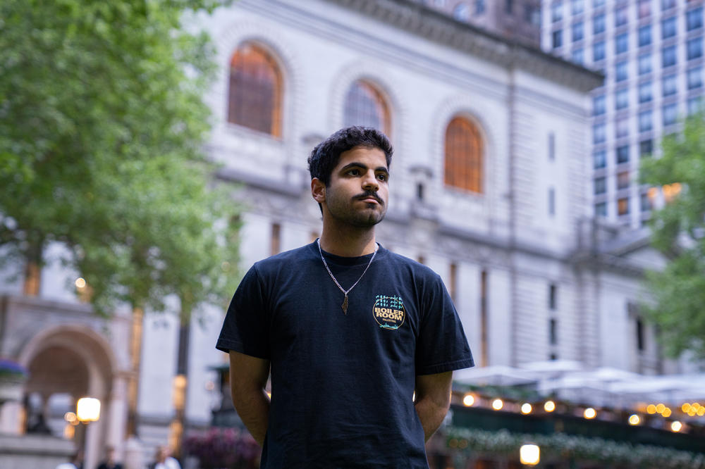 Laith Shalabi was arrested linking arms at the encampment at the City College of New York.
