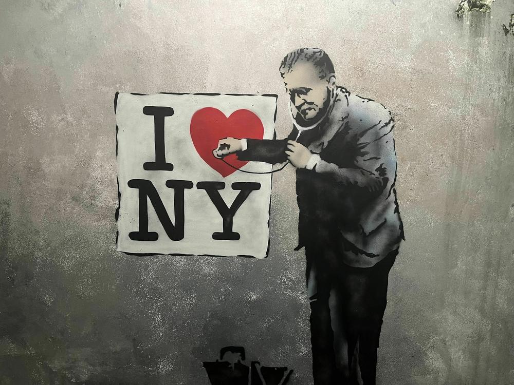 The Banksy Museum in New York City features replicas of 160 original Banksys. This one is called 