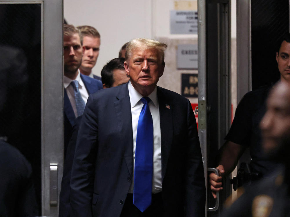 Former US President and Republican presidential candidate Donald Trump returns to the courtroom during his criminal trial at Manhattan Criminal Court in New York City, on May 30, 2024. The jury in Donald Trump's hush money trial announced May 30, 2024 in a note to the court that it has reached a verdict, indicating that this would be delivered in less than an hour.
