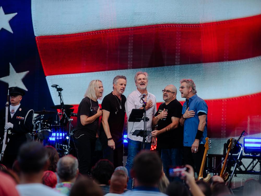 Sixwire performs the National Anthem at the Big Machine Music City Grand Prix in August 2023 in Nashville, Tennessee. 