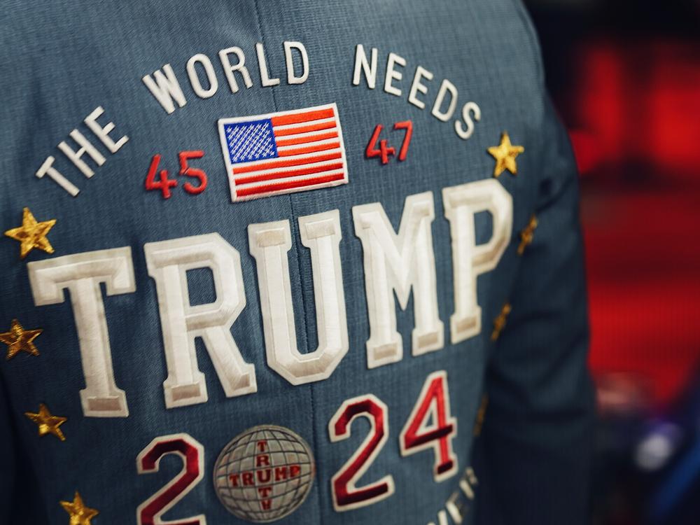 A delegate's jacket on the floor of the Republican National Convention on July 17, 2024.