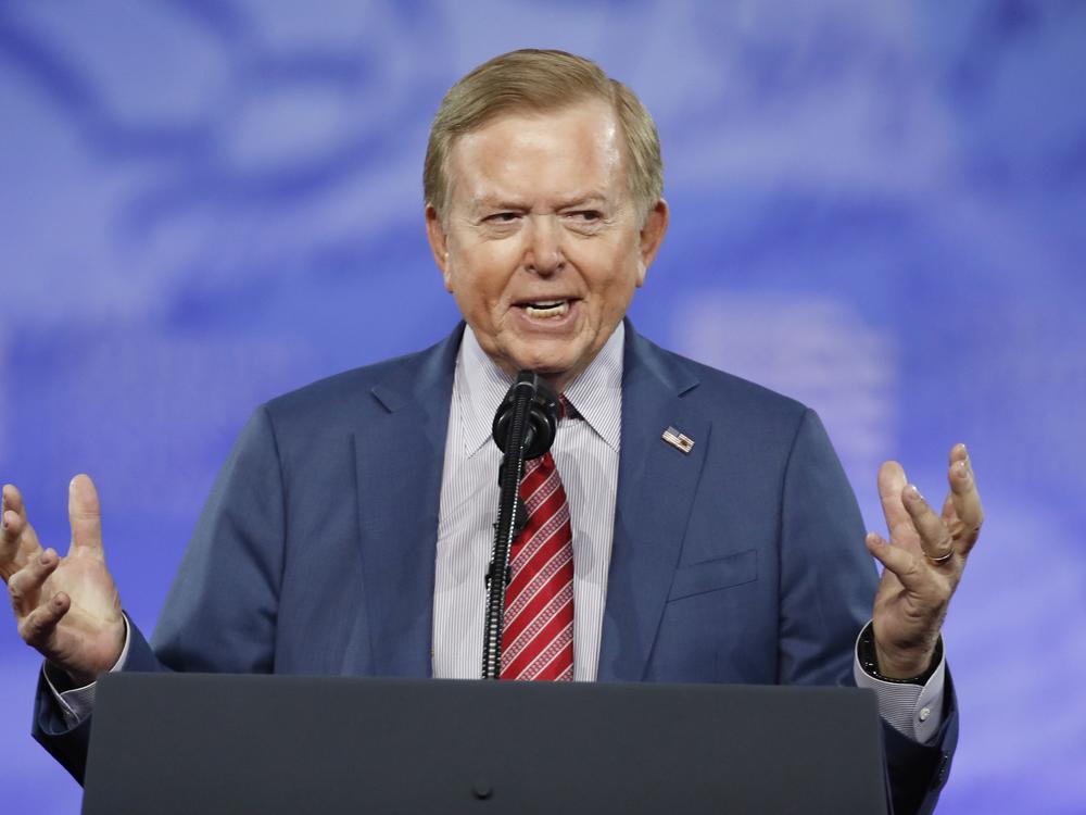 FILE - Fox Business News host Lou Dobbs speaks at the Conservative Political Action Conference (CPAC), on Feb. 24, 2017, in Oxon Hill, Md. 