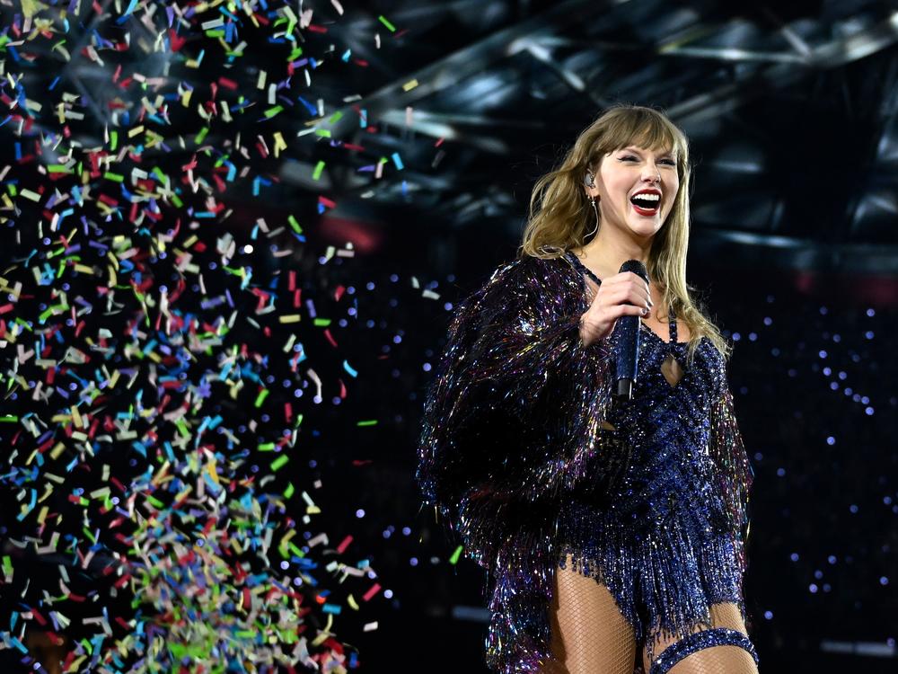Taylor Swift, seen onstage in Amsterdam earlier this month during the European leg of her record-breaking Eras Tour, has broken another record with her latest album, <em>The Tortured Poets Department.</em>