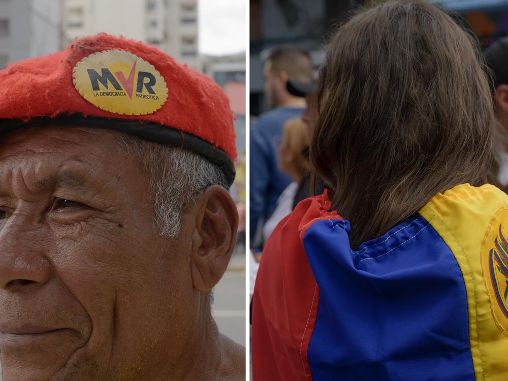 Augustin Rodilla attends the closing campaign of President Nicolás Maduro; A woman adorned with the Venezuelan flag waits outside the Andrés Bello school to vote in Caracas on Sunday. 