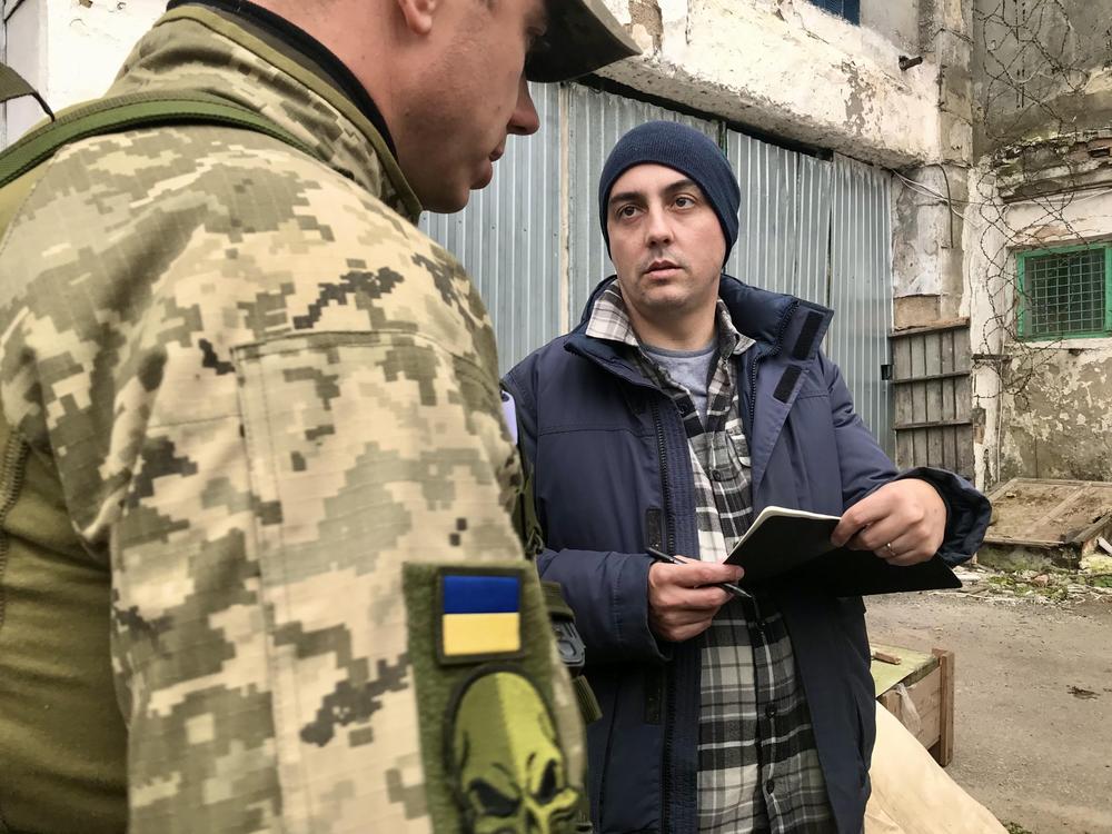 Matt Gallagher (right) is an Iraq veteran who co-founded American Veterans for Ukraine and has made several trips there to train Ukrainian troops and write about the war.