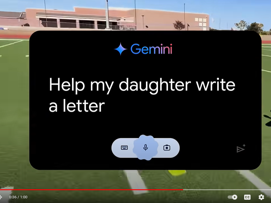  In a Google ad during the Olympics, a dad uses AI tool Gemini to write a letter from his daughter to star hurdler Sydney McLaughlin-Levrone.