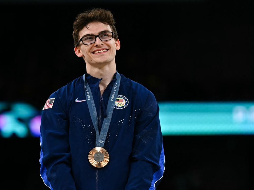 Nedoroscik's bronze on Saturday was his second medal of these Olympics after helping the U.S. men's gymnastics team win bronze during the team all-around final earlier in the week. 