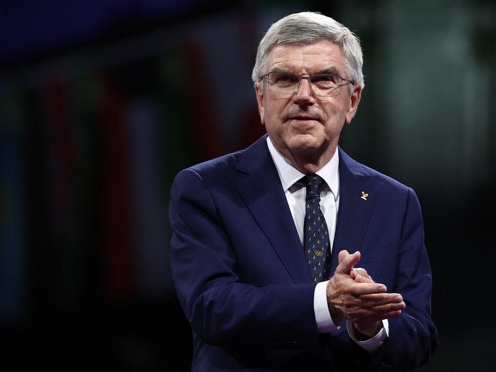 International Olympic Committee President Thomas Bach, pictured at a medal ceremony on Sunday, has defended the boxers and slammed the IBA in recent days. 