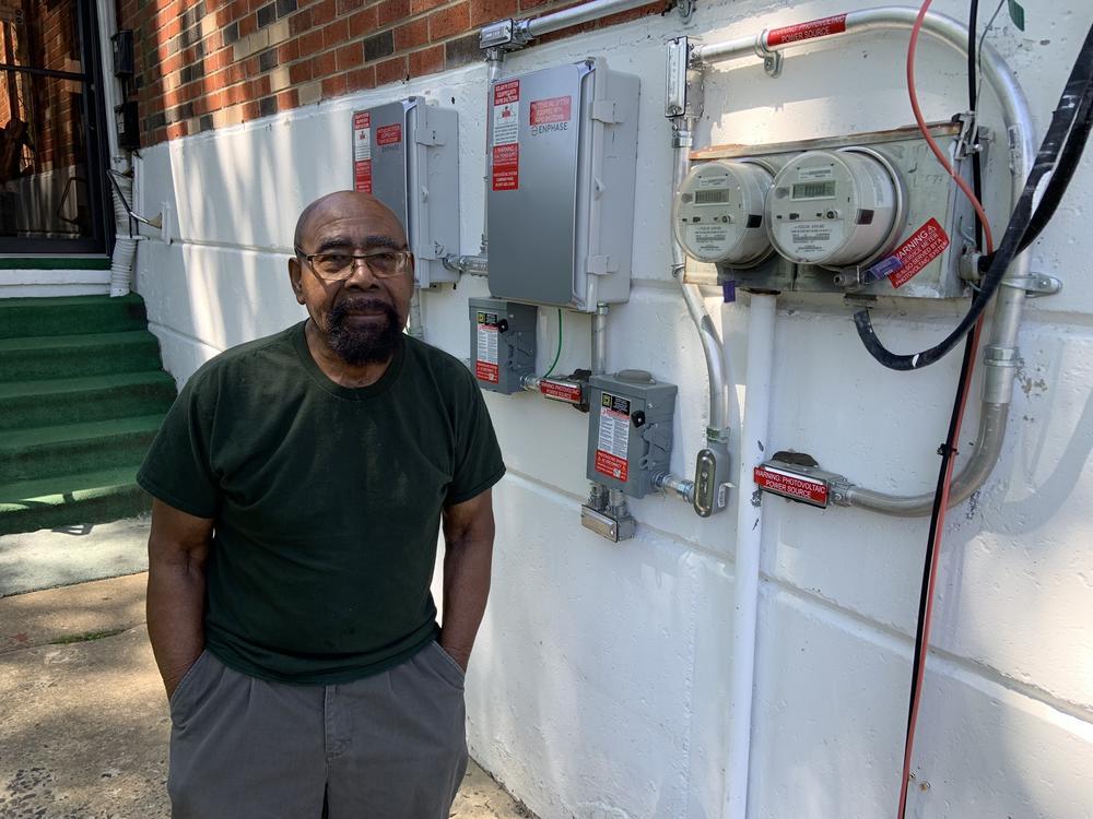 Emanuel Minto, 91, stands outside his Philadelphia home, where he says a salesman created an email address and then forged his name on an electronic contract for solar panels. 