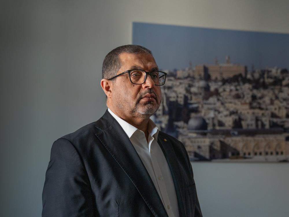 Basem Naim, a leader in the politburo of Palestinian militant group Hamas, photographed in Doha, Qatar, in July.