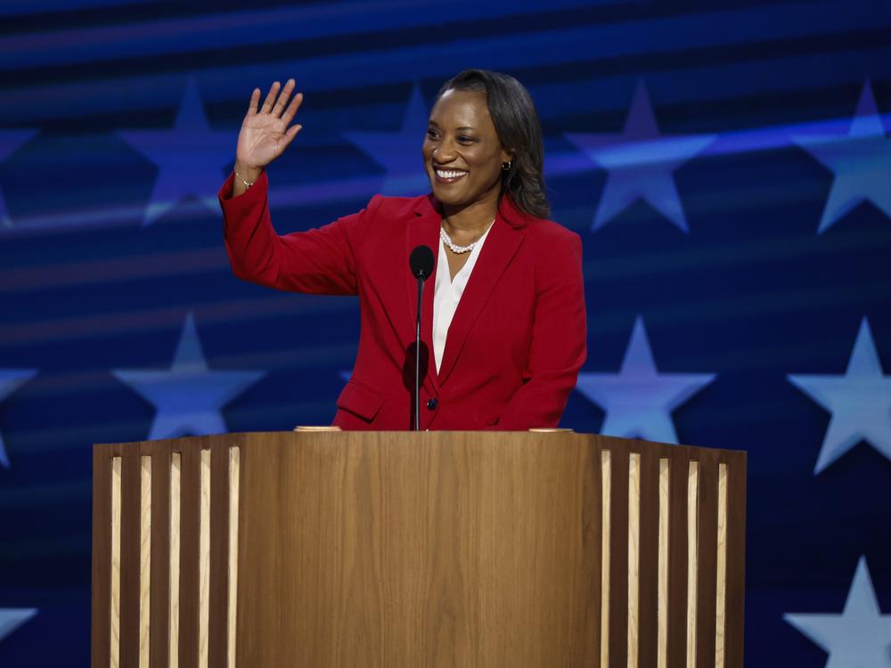 Sen. Laphonza Butler (D-CA) speaks onstage during the first day of the Democratic National Convention at the United Center on August 19, 2024 in Chicago.