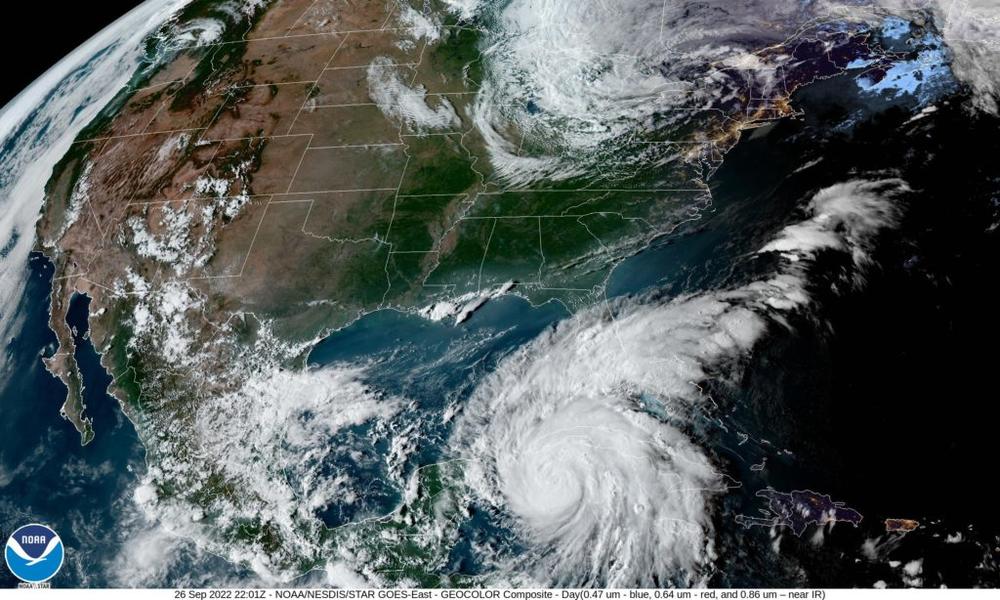 Hurricane Ian gained strength as it headed over warm waters off Cuba on Sept. 26, 2022. Image via NOAA