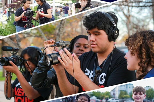Students with camera equipment