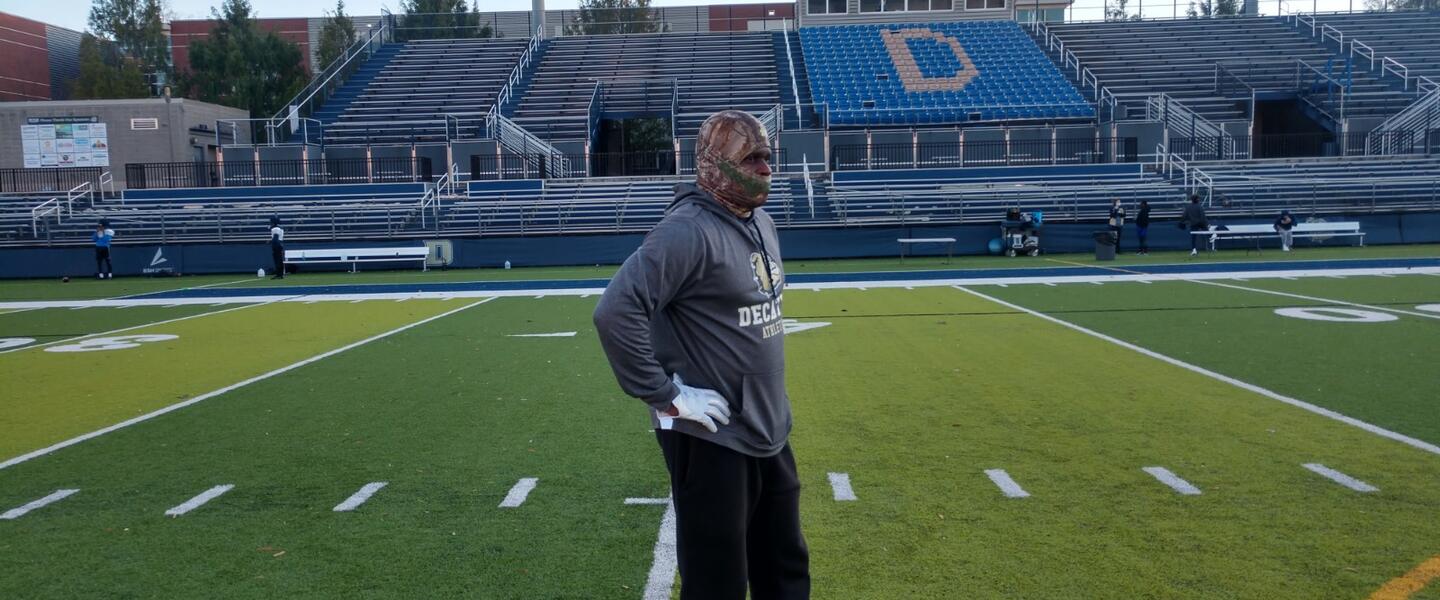 Decatur coach William Felton at stadium