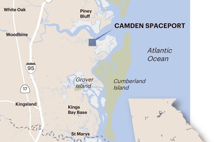 Map of proposed Camden Spaceport