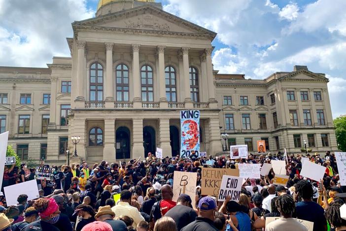 State troopers helped keep order during protests at the state capitol last summer. 