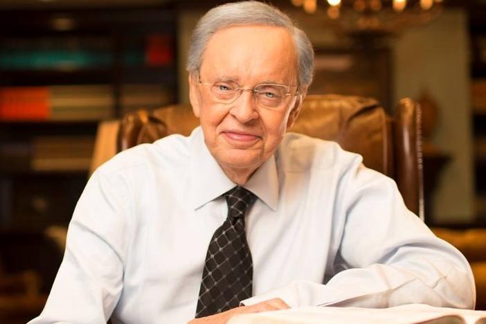 The Rev. Charles Stanley is shown seated in this posed photo.