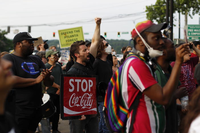 Protesters rally outside the Dekalb County Jail on Wednesday, May 31st.