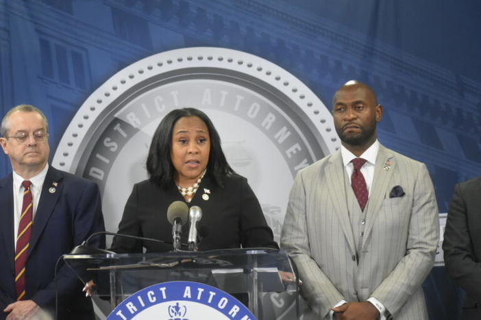  Fulton County District Attorney Fani Willis unveiled a grand jury’s charges against former President Donald Trump and 18 others as part of a wide-ranging RICO case. Ross Williams/Georgia Recorder