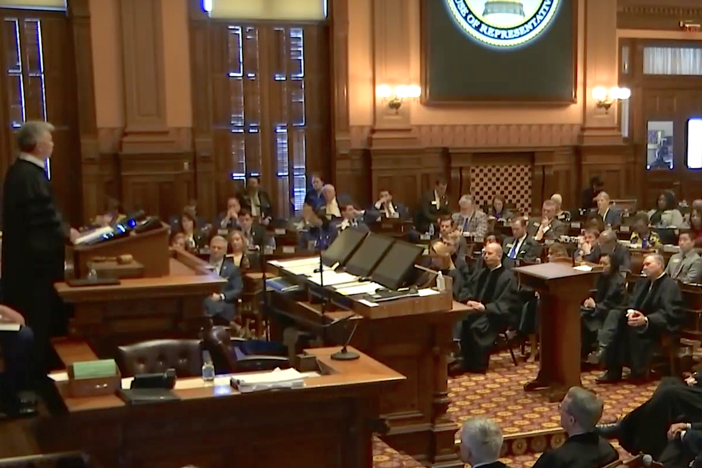 Georgia Supreme Court Chief Justice Michael Boggs gave his State of the Judiciary Address on Wednesday, Feb. 7, 2024.