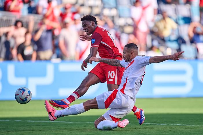 In Kansas City, Jonathan David (red) strikes to catapult Canada over Peru for first Copa America victory on June 25, 2024.