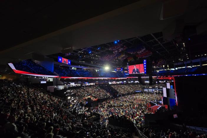 Inside Fiserv Forum at the 2024 Republican National Committee Convention